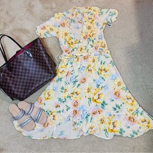 Old Navy floral wrap dress.